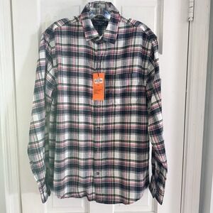 NWT's Visitors Mens Sz M Super Soft Flannel Plaid Black Pink Yellow $79‎